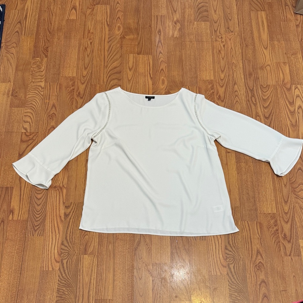 Talbots Blouse with Ruffle Sleeves